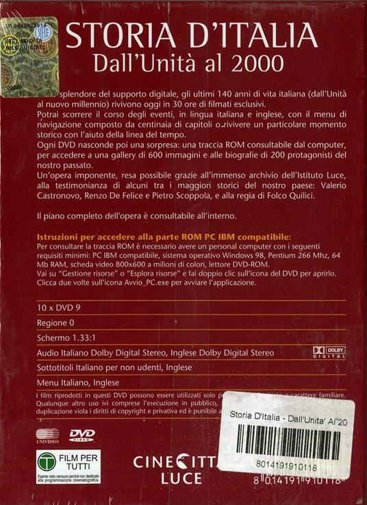Storia d'Italia (10 DVD) di Folco Quilici - DVD - 2