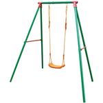 Altalena da Giardino 1 Posto con Struttura Tubolare in Acciaio 156X166X200 Cm