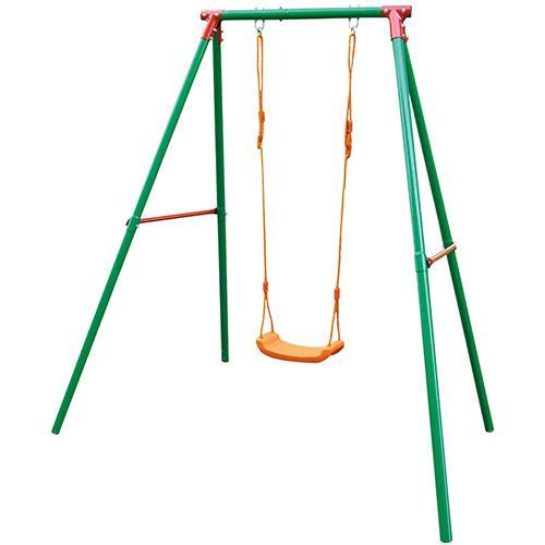 Altalena da Giardino 1 Posto con Struttura Tubolare in Acciaio 156X166X200 Cm