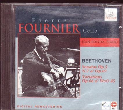 Sonatas Op. 5 N. 2 - Variazioni Op. 66 - Sonata In A Major Op. 59 - CD Audio di Ludwig van Beethoven