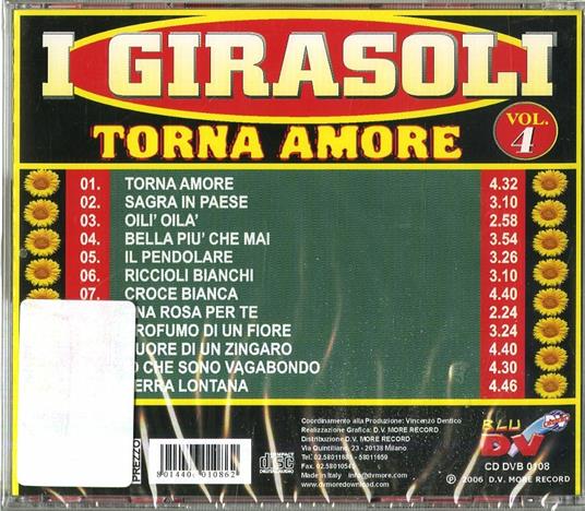 Torna Amore - CD Audio di Girasoli - 2