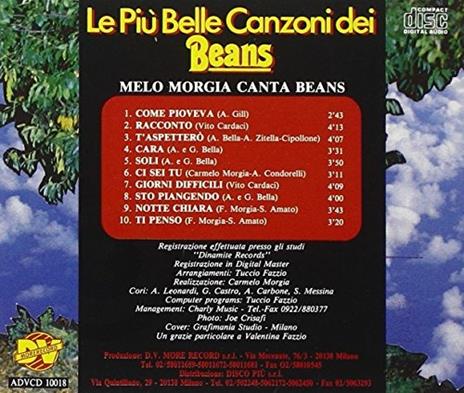 Le più belle canzoni dei Beans - CD Audio di Melo Morgia - 2