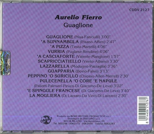 Guaglione - CD Audio di Aurelio Fierro - 2