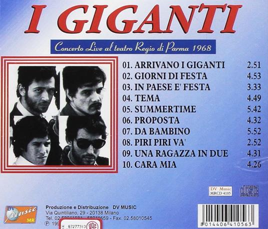 Tema - CD Audio di I Giganti - 2