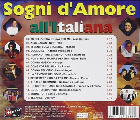 Sogni d'amore all'italiana - CD Audio - 2