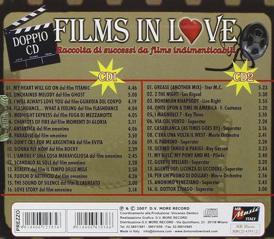 Films in Love (Colonna Sonora) - CD Audio - 2