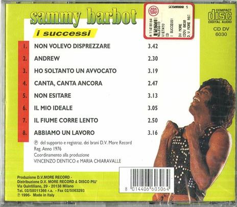 I successi - CD Audio di Sammy Barbot - 2
