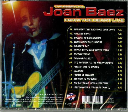The Essential. From the Heart Live - CD Audio di Joan Baez - 2