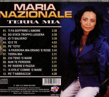 Terra mia + 1 inedito - CD Audio di Maria Nazionale - 2
