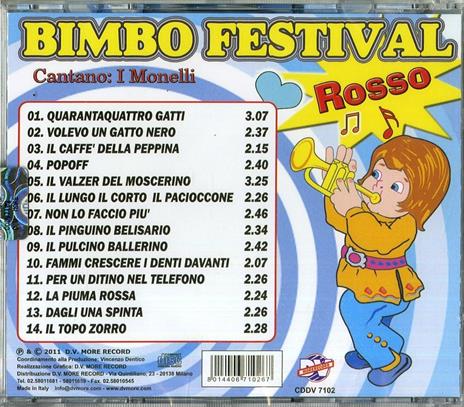 Bimbo Festival Rosso - CD Audio di Monelli - 2