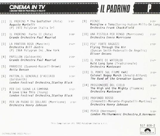 Cinema in TV vol.10 (Colonna Sonora) - CD Audio - 2