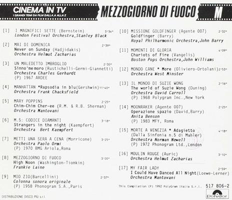 Cinema in TV vol.8 (Colonna sonora) - CD Audio - 2