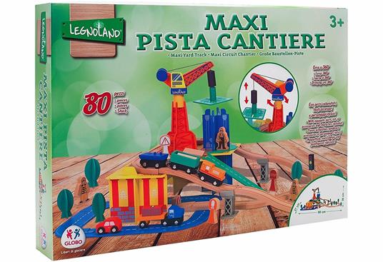 Pista Treno Legno con Accessori - 2