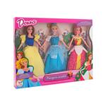 3 Bambole Bambola Principesse con Abiti e Accessori per Gioco Bambine Bimbe