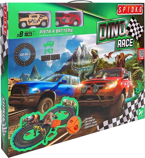 GLOBO - Pista Dinosauri 282cm. con 2 Auto 1:43 - 40723 - 2