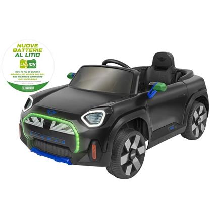 Auto Elettrica Per Bambini Mini Aceman Nero Con R/C 2,4 Ghz, 12V E Led  42751