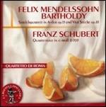 Quartetto per archi op.13 - Scherzo op.81 / Quartettsatz D703 - CD Audio di Franz Schubert,Felix Mendelssohn-Bartholdy,Quartetto di Roma