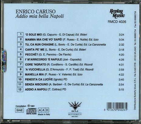 Addio mia bella Napoli - CD Audio di Enrico Caruso - 2