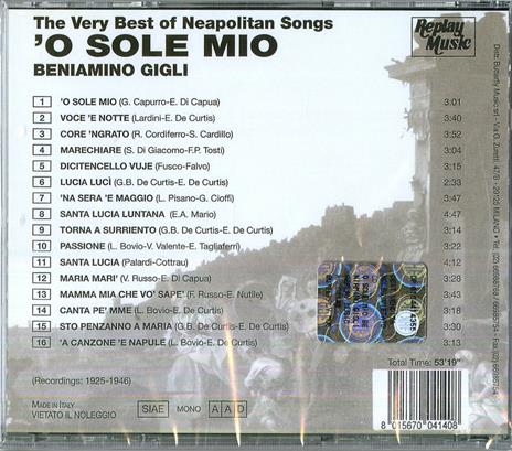 O Sole mio - CD Audio di Beniamino Gigli - 2