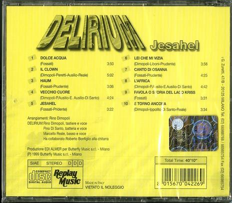 Jesahel - CD Audio di Delirium - 2