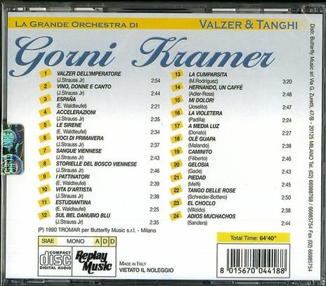 Valzer & tanghi - CD Audio di Gorni Kramer - 2