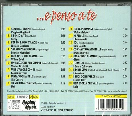 E penso a te - CD Audio - 2