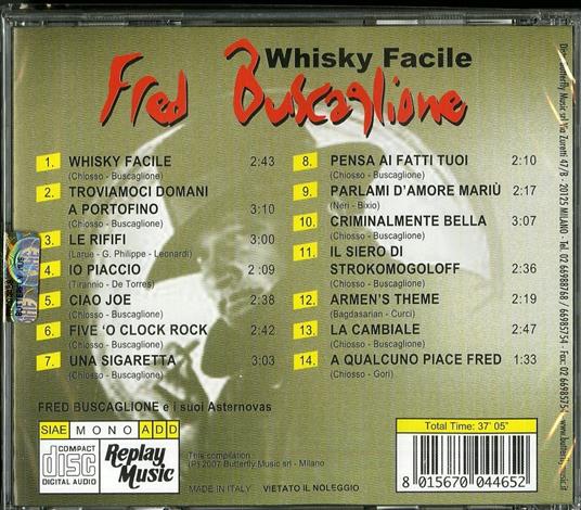 Whisky facile - CD Audio di Fred Buscaglione - 2