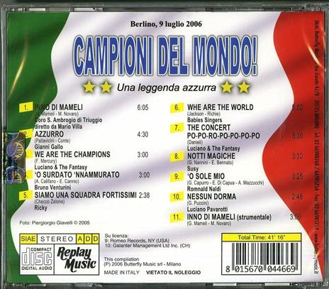 Campioni del mondo! Una leggenda azzurra - CD Audio - 2