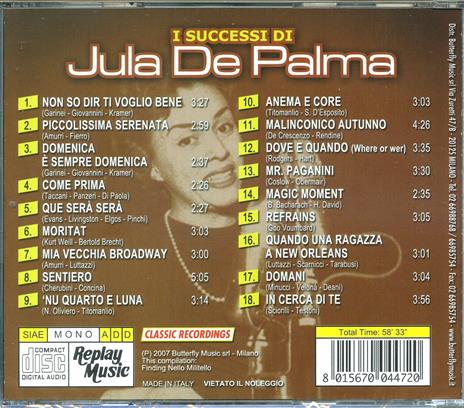 I successi - CD Audio di Jula De Palma - 2