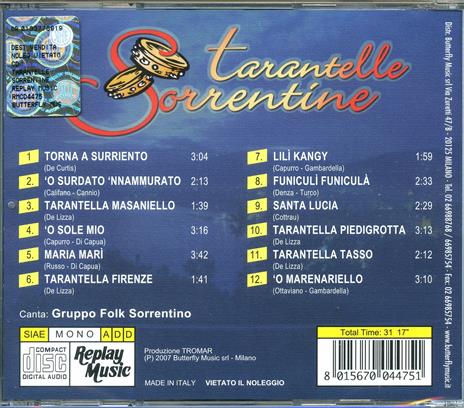 Tarantelle sorrentine - CD Audio - 2