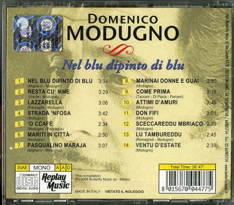Nel blu dipinto di blu - CD Audio di Domenico Modugno - 2
