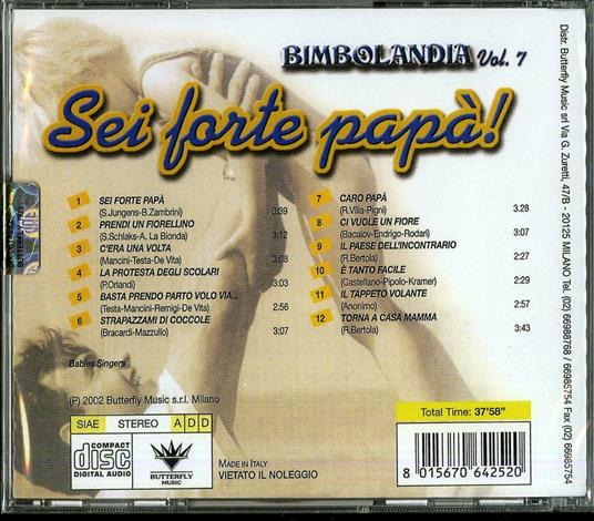 Bimbolandia vol.7. Sei forte papà! - CD Audio - 2