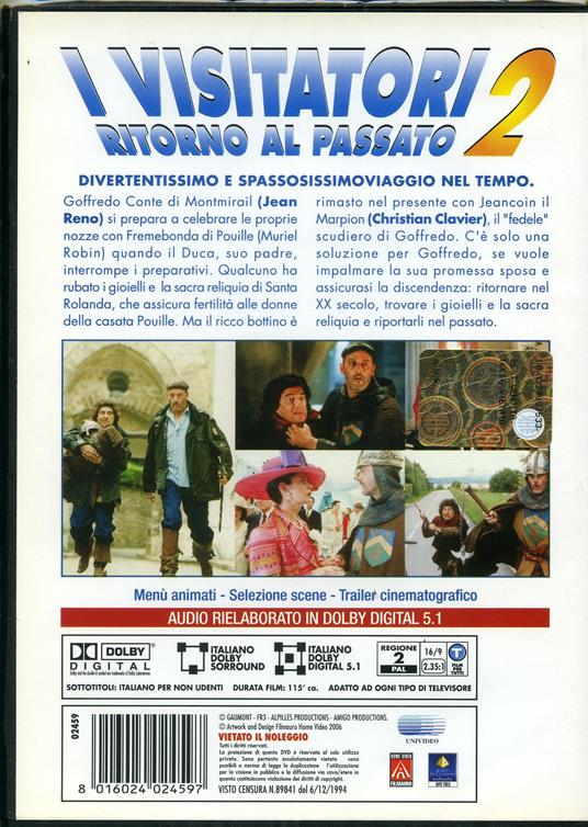 I visitatori 2. Ritorno al passato di Jean-Marie Poirè - DVD - 2