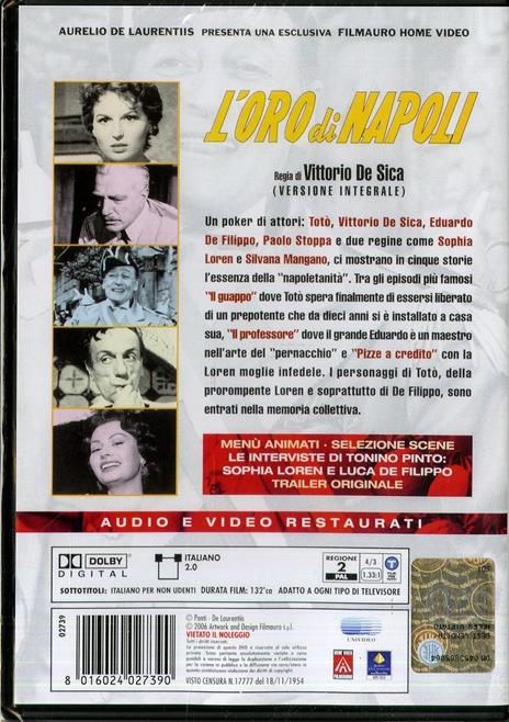 L' oro di Napoli di Vittorio De Sica - DVD - 2