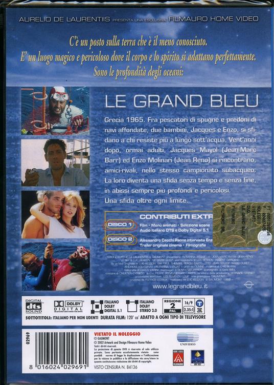 Le grand bleu<span>.</span> Edizione speciale di Luc Besson - DVD - 2