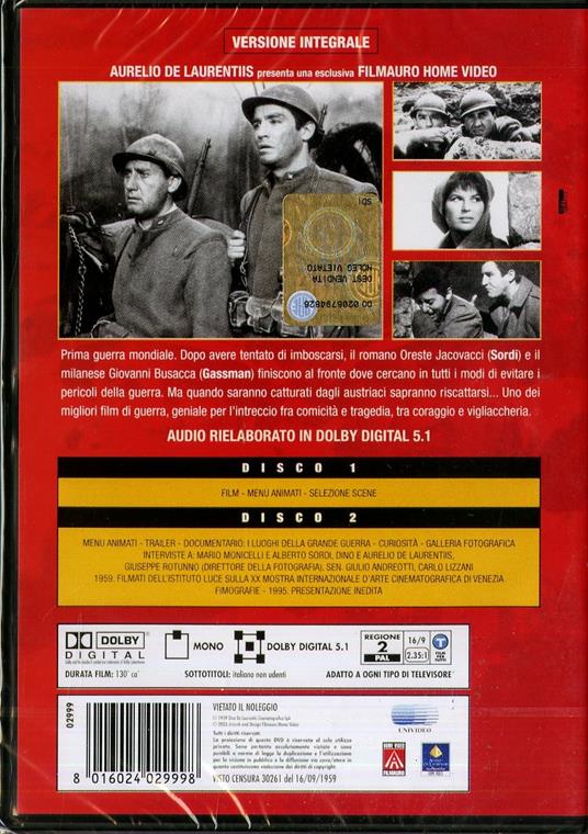La Grande Guerra (2 DVD) di Mario Monicelli - DVD - 2
