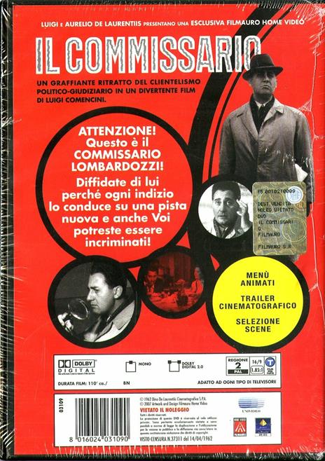 Il commissario di Luigi Comencini - DVD - 2