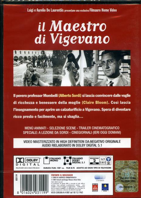 Il maestro di Vigevano di Elio Petri - DVD - 2