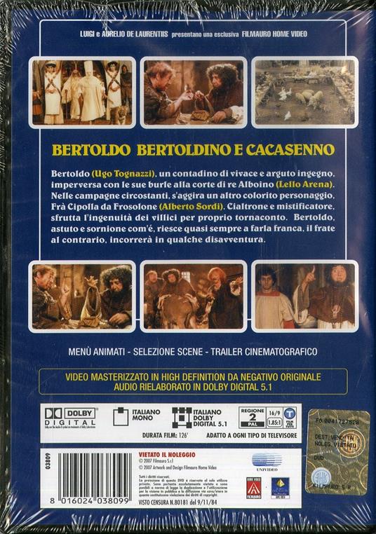 Bertoldo, Bertoldino e Cacasenno di Mario Monicelli - DVD - 2