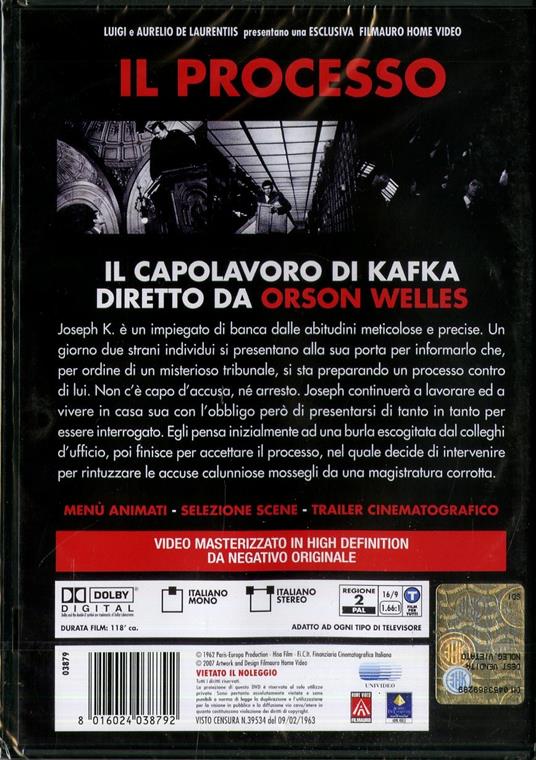 Il processo di Orson Welles - DVD - 2