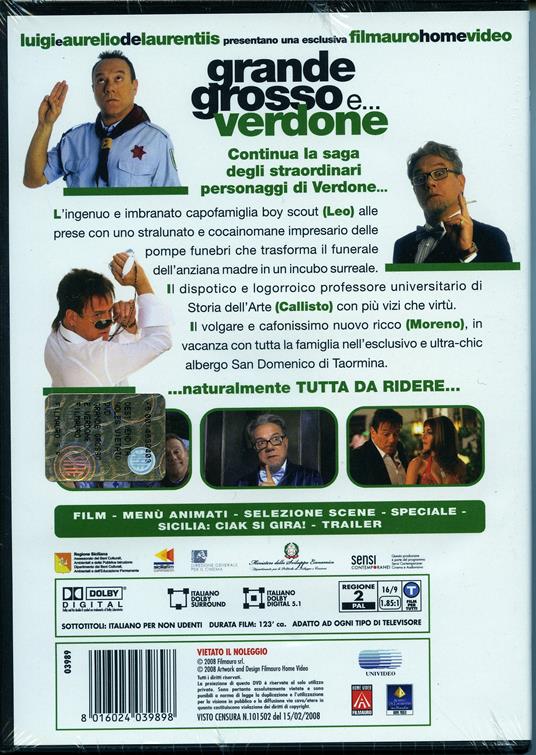 Grande, grosso e... Verdone (1 DVD) di Carlo Verdone - DVD - 2