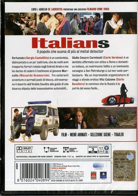 Italians (1 DVD) di Giovanni Veronesi - DVD - 2