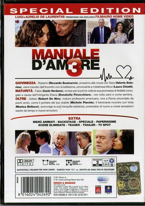 Manuale d'amore 3 di Giovanni Veronesi - DVD - 2