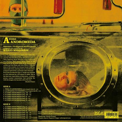 A come Andromeda (Colonna Sonora) (ltd.ed clear acid green vinyl) - Vinile LP di Mario Migliardi - 2