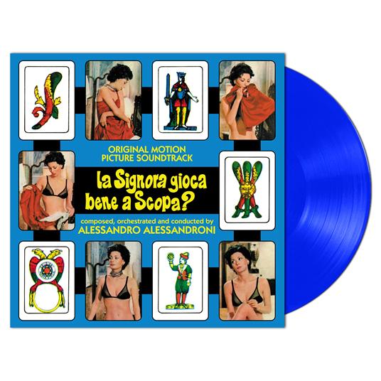 La signora gioca bene a scopa? (Limited Edition - Transp. blue vinyl + insert 30x30) (Colonna Sonora) - Vinile LP di Alessandro Alessandroni