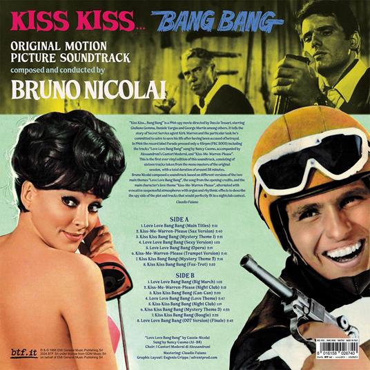 Kiss Kiss…Bang Bang (Colonna Sonora) (Limited Edition - clear yellow vinyl) - Vinile LP di Bruno Nicolai - 2