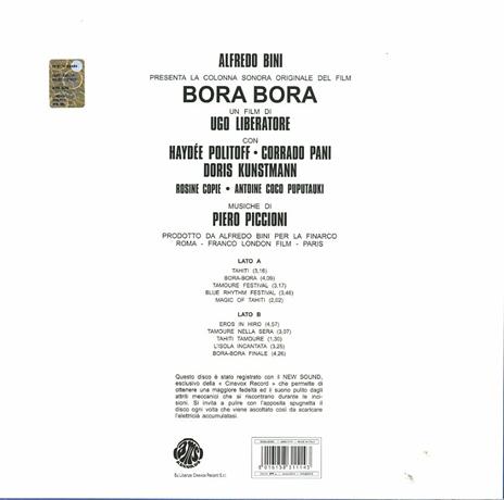 Bora Bora (Colonna sonora) ( + Poster) - Vinile LP di Piero Piccioni - 2