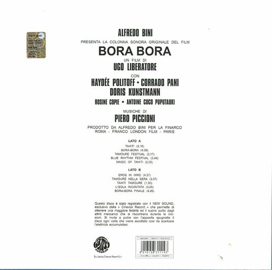 Bora Bora (Colonna sonora) ( + Poster) - Vinile LP di Piero Piccioni - 2