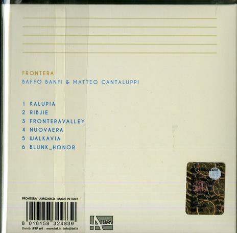 Frontera - CD Audio di Baffo Banfi,Matteo Cantaluppi - 2