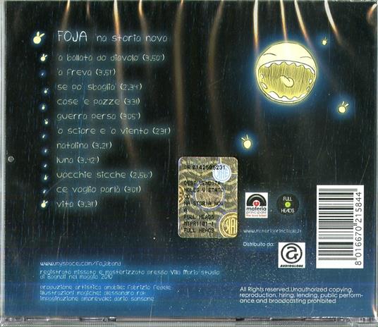 'Na storia nova - CD Audio di Foja - 2